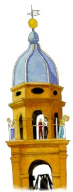 faenza clock tower architect illustration